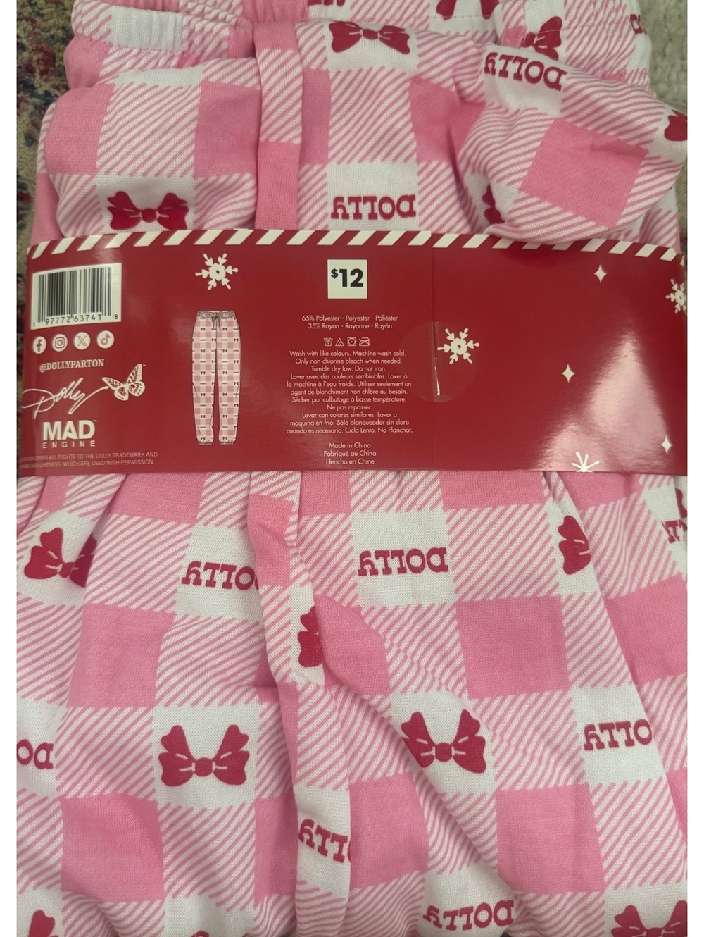 Dolly ladies holiday joggers size XL